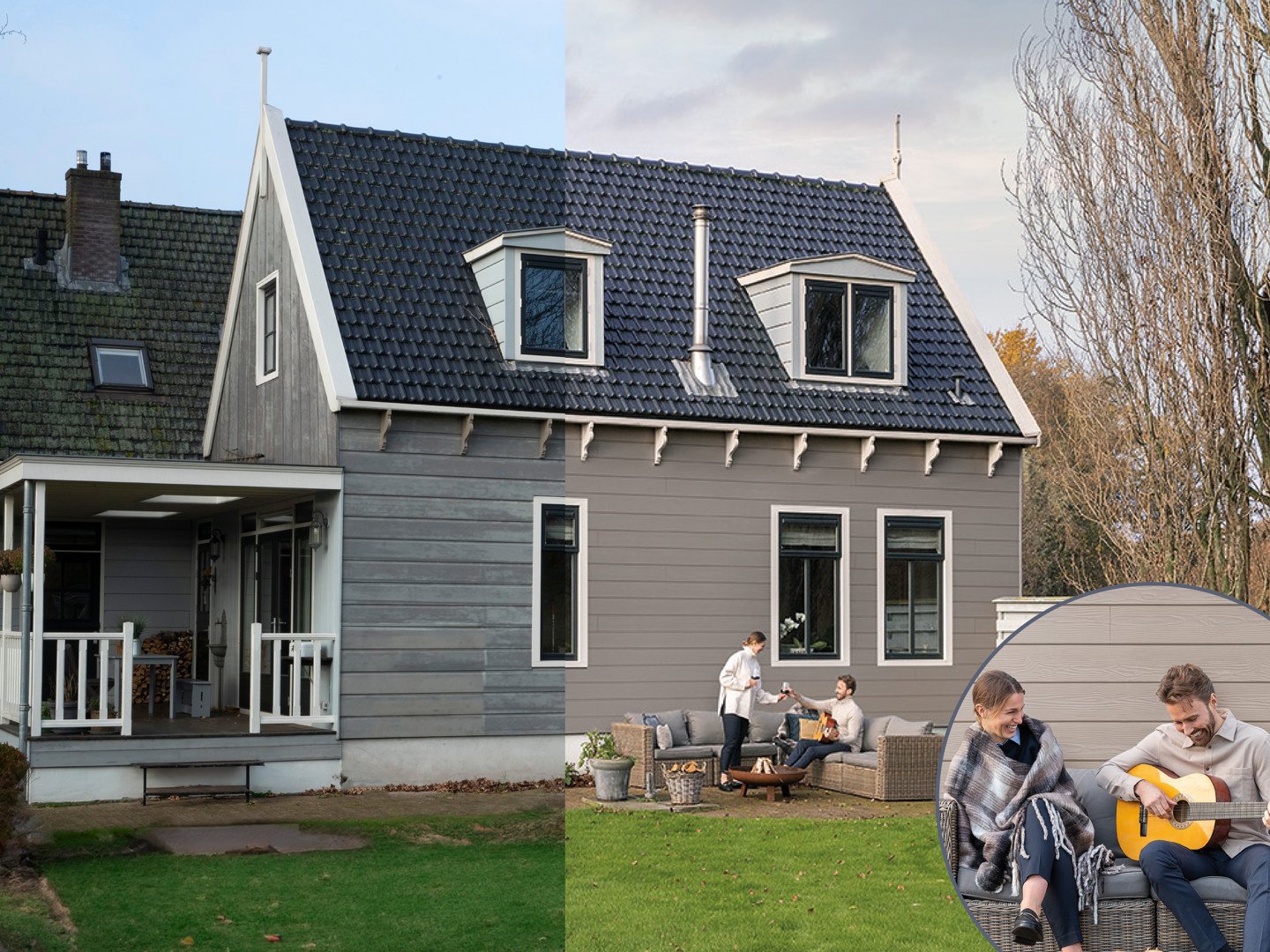 “Zelf onze cottage renoveren met Cedral sidings! Een elegante make-over.”