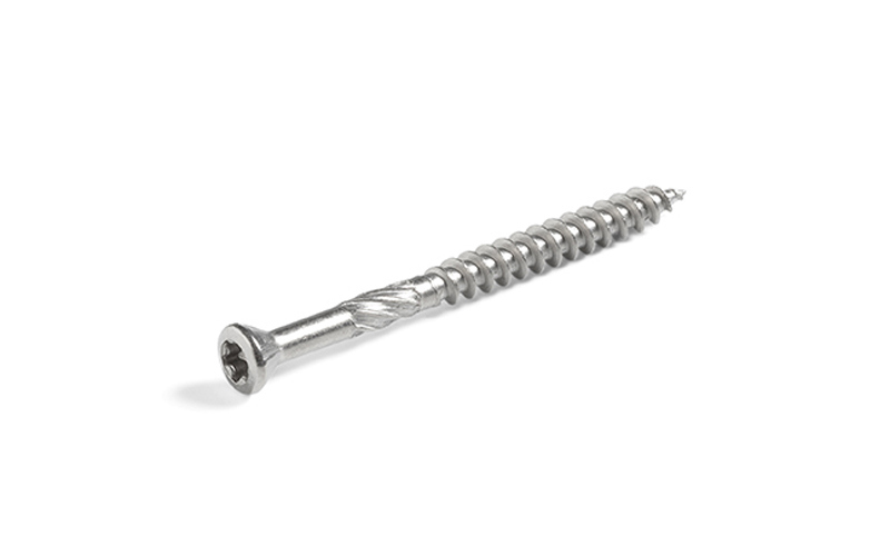 Visible screw for plank